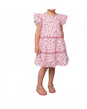 Alto Modas Girl's Twirl Mini Dress - Red