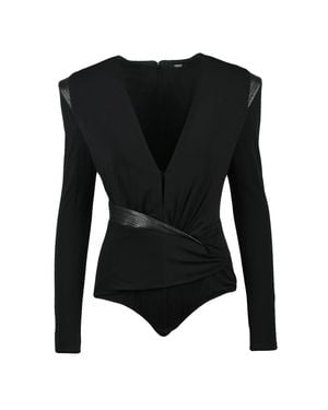 Versace Viscose-Blend Bodysuit - Black