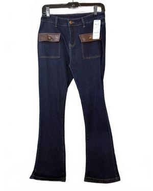 oolala Pleather Pocket Jean - Blue