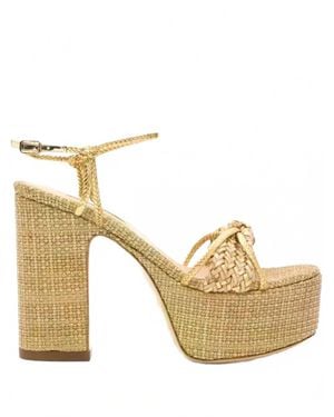 Casadei Marbella Lux Platform Sandal - Metallic