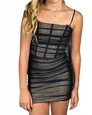 If So Mesh Corset Dress - Black