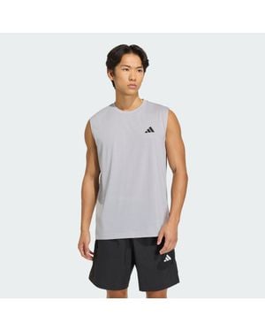 adidas Workout Essentials Feelready Sleeveless T-Shirt - Gray