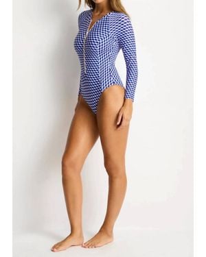 Sea Level Solara Long Sleeved Surf Suit - Blue