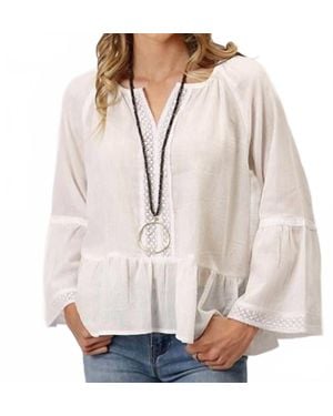 Roper Crepe Blouse - Natural