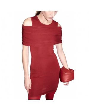 St. Agni Detachable Layer Knit Dress in Red | Lyst