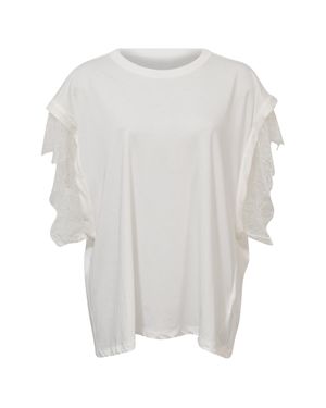 IRO Lace-Trimmed Top - White