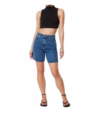 Abrand Jeans Carrie High Waist Jean Shorts - Blue