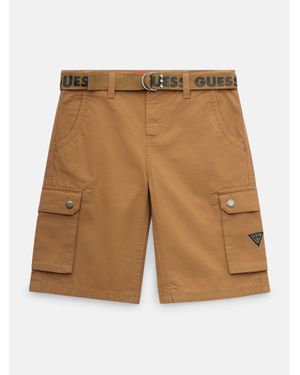 Guess Karter Ripstop Cargo Shorts (7-16) - Natural