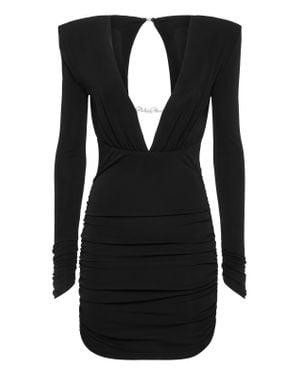 Philipp Plein Long-Sleeved Mini Dress - Black