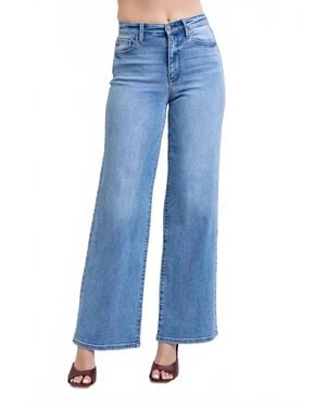 Judy Blue High Waist Retro Wide Leg Jeans - Blue
