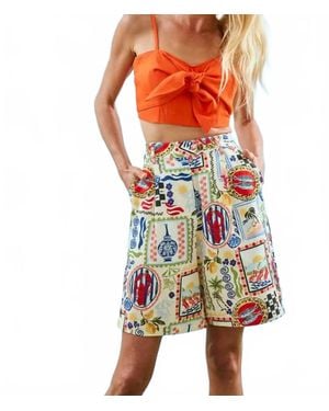 Hunter Bell Spaghetti Strap Pearl Top - Orange