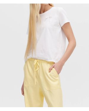 Chrldr Jane Bow Perfect Top - White