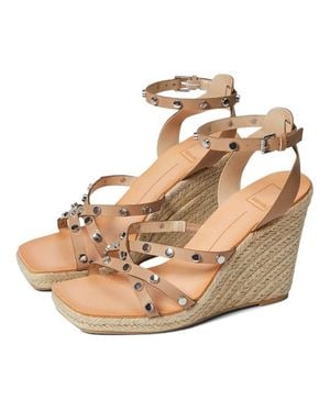 Dolce Vita Marika Sandal 10 Adjustable Ankle Strap Wedge Heel Khd776 - Brown