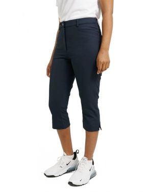 Abacus Sportswear Elite High Waist 4-Ways Stretch Golf Capri Pants - Blue