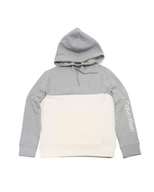 Calvin Klein Color Block Hoodie - Gray