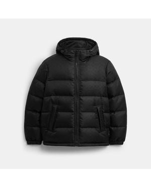 COACH Tonal Signature Down Jacket - Black