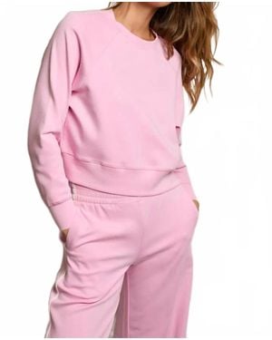 PERFECTWHITETEE Nell Travel Raglan Sweatshirt - Pink
