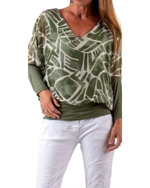 Gigi Moda Cavoli Astratta Blouse - Green