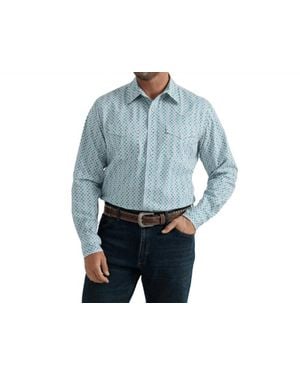 Wrangler 20X Competition Advanced Comfort Classic Fit Long Sleeve Shirt - Blue
