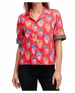 Foxcroft Quinn Short Sleeve Shirt - Red