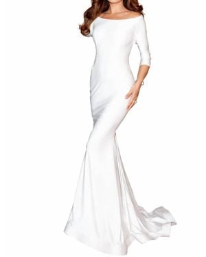 Clarisse Off-Shoulder Mermaid Gown - White