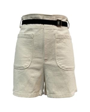 Frankie Shop Belted Shorts - Natural