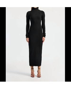 Cotton Citizen Verona Turtleneck Maxi Dress - Black