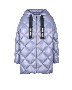 ANNIE PARIS Cropped Down Jacket - Blue