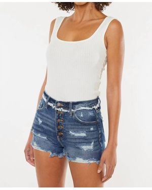 Kancan Not Your Simple Cutoff Denim Short - Blue