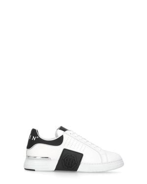 Philipp Plein Lo-Top Hexagon Sneakers - White