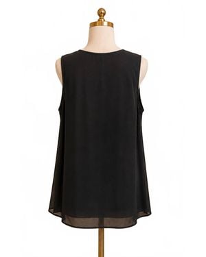 Eesome Back Pleat Tank - Black