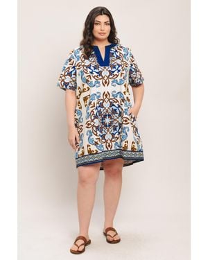 TRUEDAMES Mediterranean Soul Woven Mini Dress - White