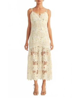 Arose Studio Sabrina Midi Dress - Natural