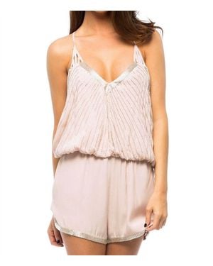 Saylor Hollis Beaded Romper - Pink