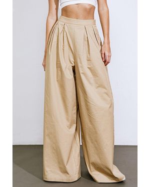 TRUEDAMES It's Perfect Timing Woven Pants - Natural