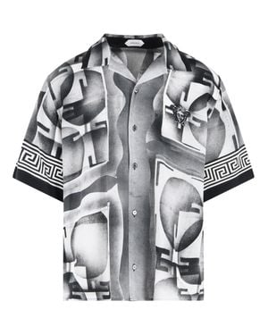 Versace 'Informal' Silk Shirt - Gray