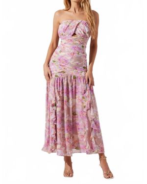 Astr Estefany Strapless Maxi Dress - Pink