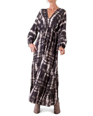 Gigi Moda Tie-Dye Maxi Dress - Black