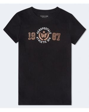 Aéropostale 1987 Butterfly Foil Graphic Tee - Black
