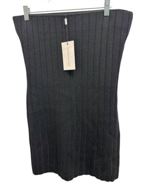 Something Navy Wool Blend Ribbed Tube Top - Black