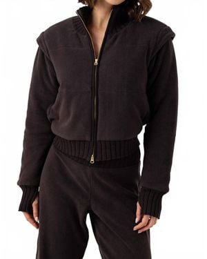 Sundays Issey Long Sleeve Zip Up Jacket - Black