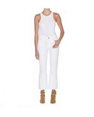 Le Jean Bella Crop Flare - White