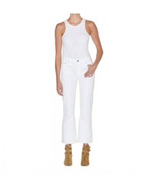 Le Jean Bella Crop Flare - White