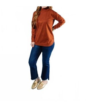 Metric Knits Mock Neck Pullover - Blue