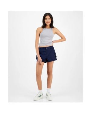 Celebrity Pink Cargo Shorts Juniors Blazer Mid Rise Pall498 - Blue