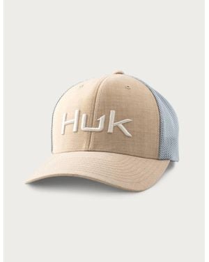 HUK Embroidered 110 Trucker Hat - Natural