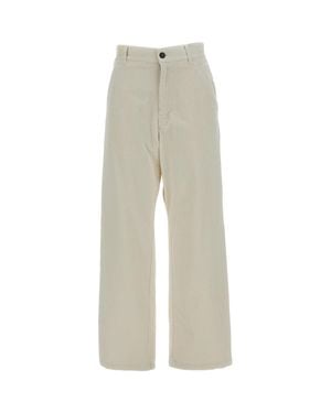 Barena Ida Stretch Cotton Corduroy Pants - White