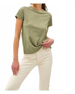 Be Cool Leona Classic Cut Acid Wash Cotton Tee - Green