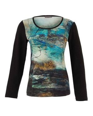 Dolcezza Life's Too Short Simple Art Long Sleeve Top - Green