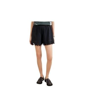 Sea Eleannora Embroidered Shorts - Black